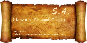 Strauss Artemíszia névjegykártya